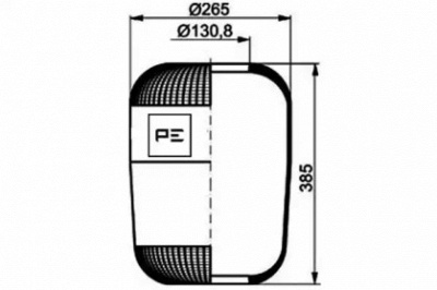 PE AUTOMOTIVE 08403070a -  Кожух пневматической рессоры